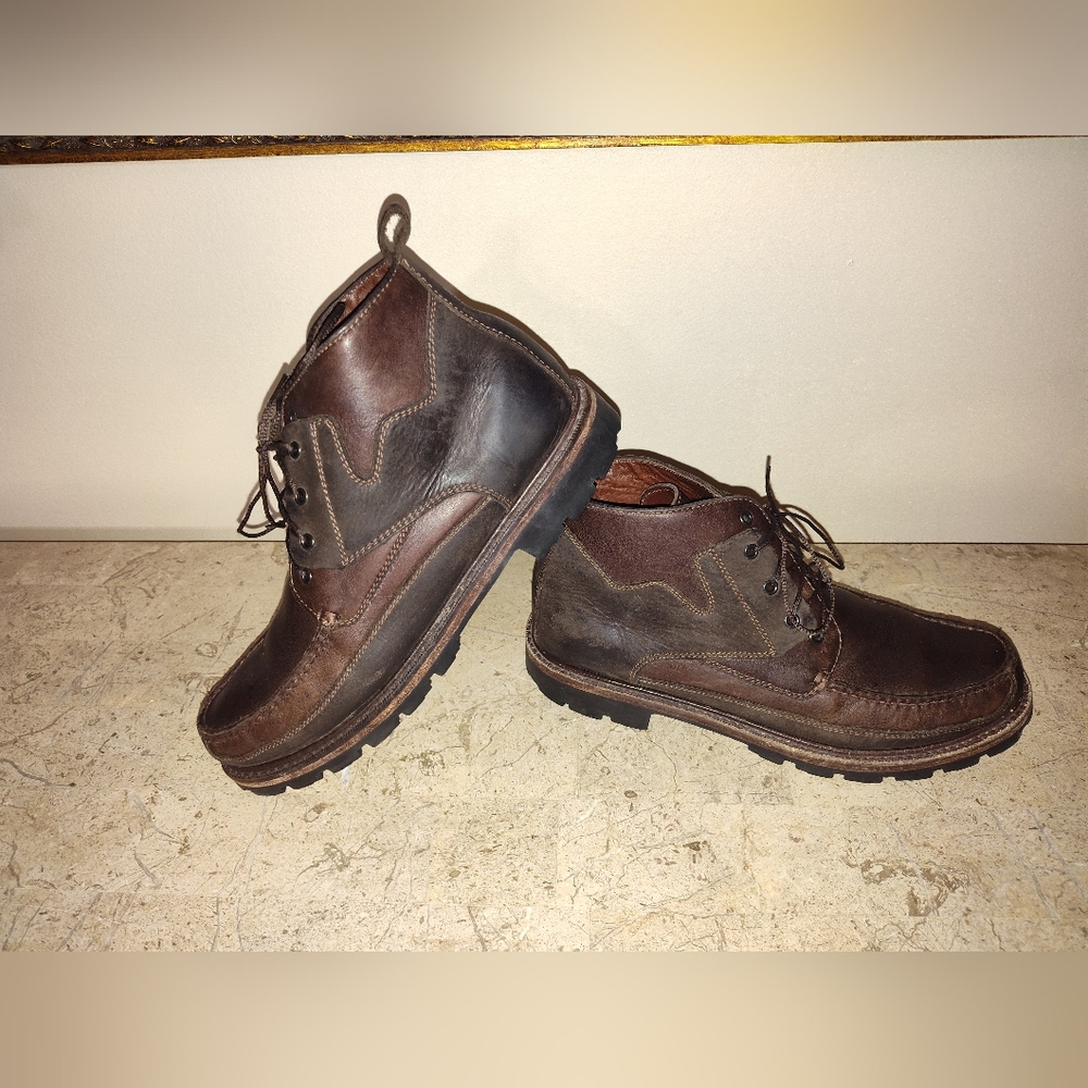 Cole Haan Brown Ankle Boots with Rugged Sole.